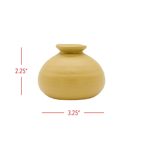 MATTIE CERAMIC BUD VASE MUSTARD