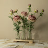 HAZEL 3 GLASS BUD VASE WITH WOOD TRAY