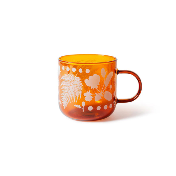 AMBER FOUND BOTANICAL GLASS MUG