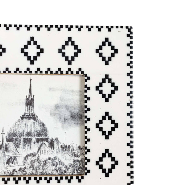 ROSALIE 4X4 PHOTO WESTERN DIAMOND PICTURE FRAME BLACK RESIN