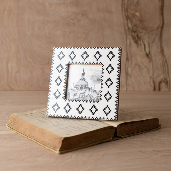 ROSALIE 4X4 PHOTO WESTERN DIAMOND PICTURE FRAME BLACK RESIN