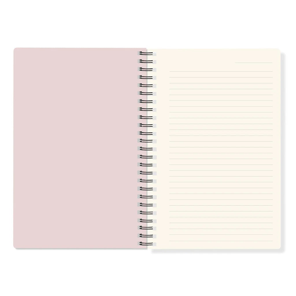 WHITE FLOWER SLIM SPIRAL LINED NOTEBOOK