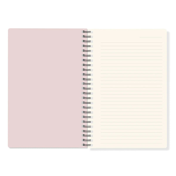WHITE FLOWER SLIM SPIRAL LINED NOTEBOOK