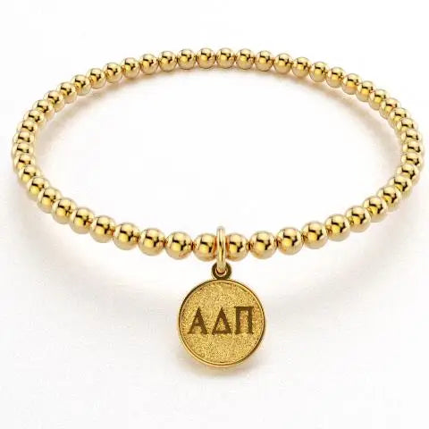 ALPHA DELTA PI GOLD BEAD BRACELET