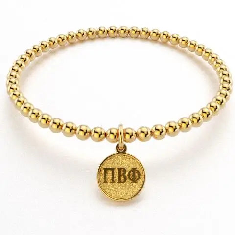 PI BETA PHI GOLD BEAD BRACELET