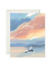WHALE BABY - WHIMSICAL OCEAN CONGRATULATIONS CARD