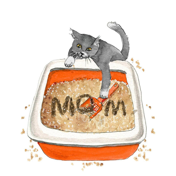CAT MOM SHIT MOTHERS DAY CARD