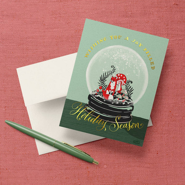 FOX SNOWGLOBE HOLIDAY CARD