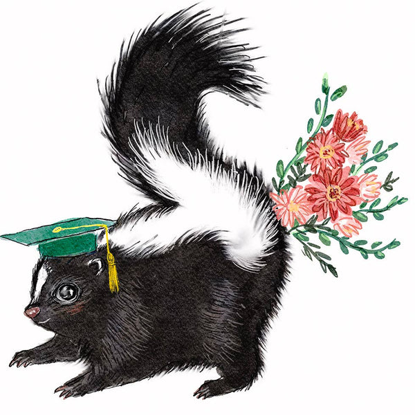 STINKY PROUD SKUNK GRADUATION CARD
