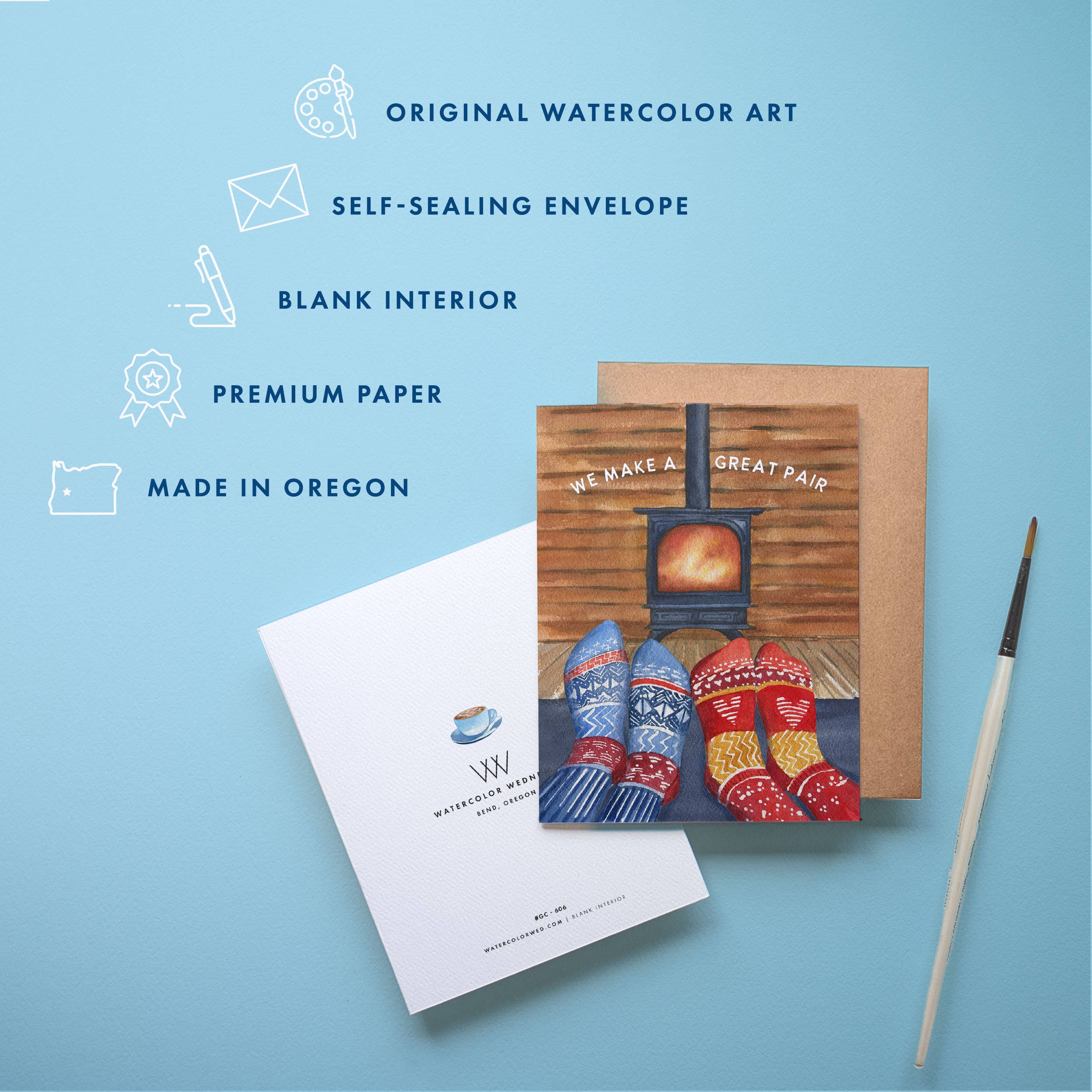 WARM LOVE COZY CABIN CARD