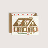 GINGERBREAD HOUSE HAPPY HOLIDAYS CHRISTMAS GREETING CARD