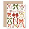 BOWS MERRY CHRISTMAS GREETING CARD