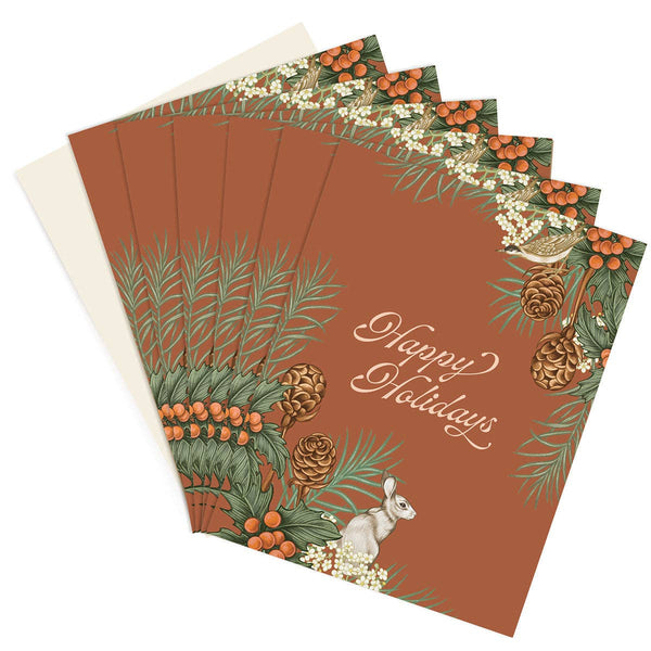 HOLIDAY | HOLLY & HARE HAPPY HOLIDAYS | GREETING CARD