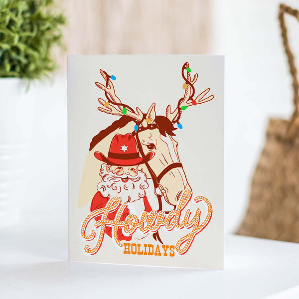 HOWDY HOLIDAYS SANTA CARD