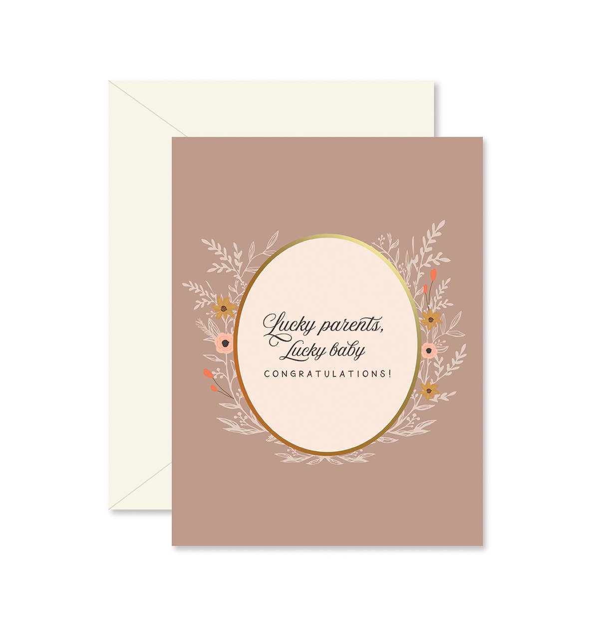 LUCKY PARENTS, LUCKY BABY GREETING CARD
