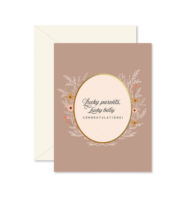 LUCKY PARENTS, LUCKY BABY GREETING CARD