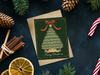 TREE AND GIFTS CHRISTMAS GREETING CARD