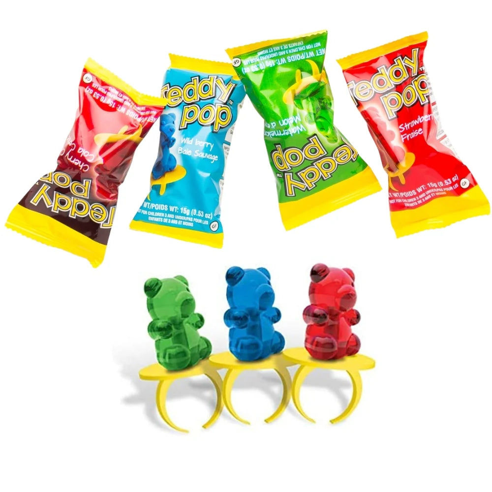 TEDDY POP RING LOLLIPOPS