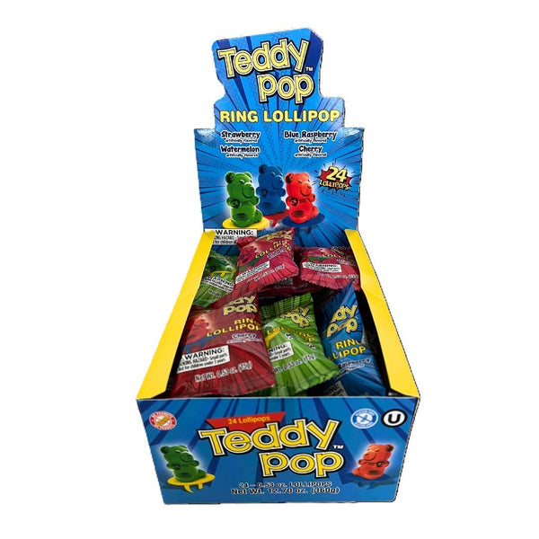 TEDDY POP RING LOLLIPOPS
