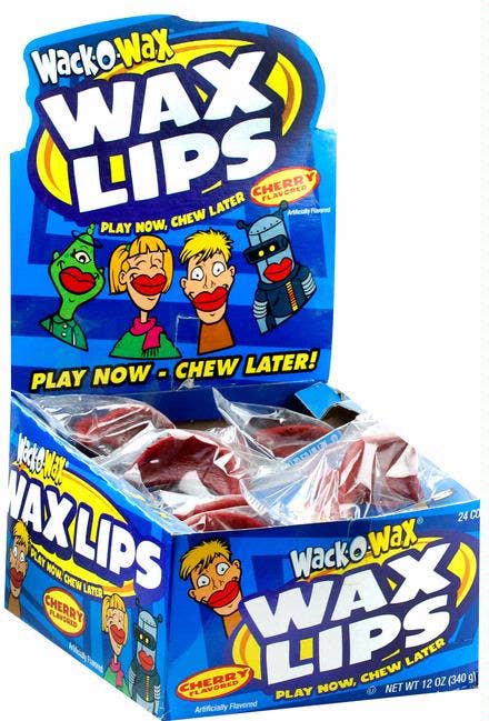 WAX LIPS, CHERRY FLAVOR CANDY