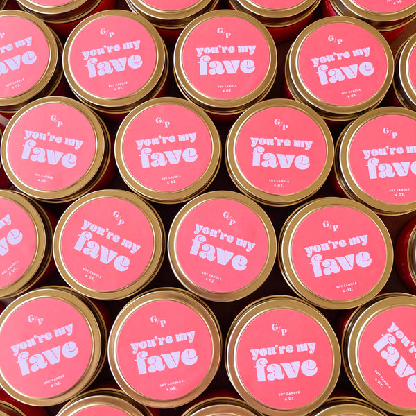 YOU'RE MY FAVE 4 OZ. CANDLE TIN
