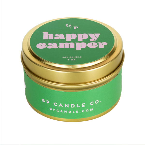 HAPPY CAMPER 4 OZ. CANDLE TIN