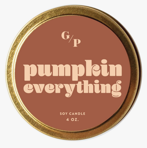 PUMPKIN EVERYTHING 4 OZ. CANDLE TIN