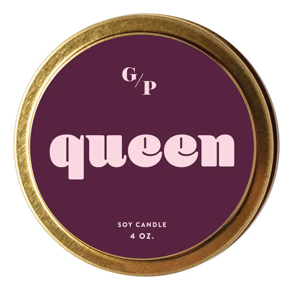 QUEEN 4 OZ. CANDLE TIN