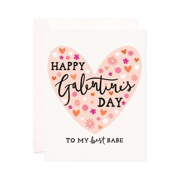 BEST BABE GALENTINE CARD