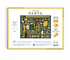 Puzzle box titled 'The Art of Pasta' with various pasta shapes on a white background