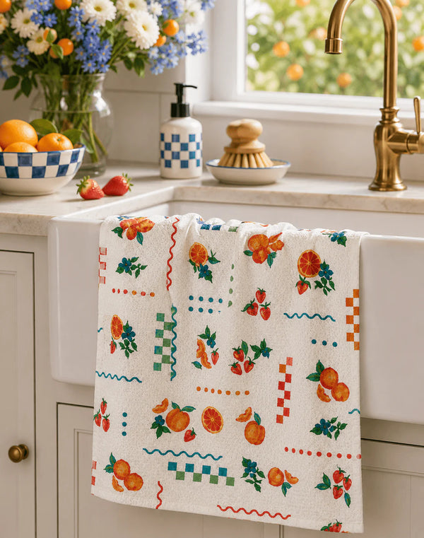 SWEET PICKINGS TEA TOWEL