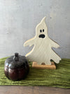 WHITE ENAMEL GHOST FIGURE
