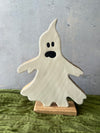 WHITE ENAMEL GHOST FIGURE