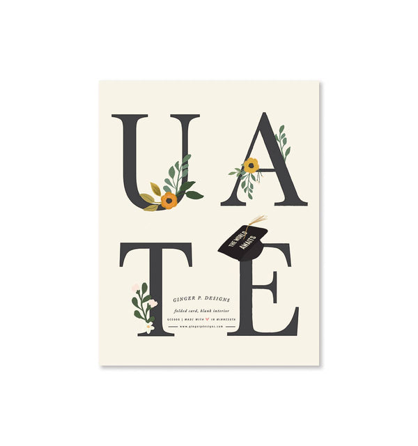 GRAD FLORAL GREETING CARD