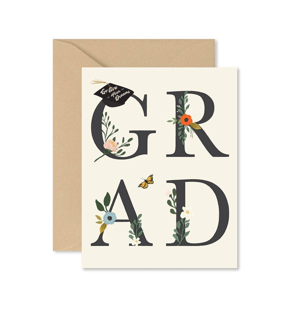 GRAD FLORAL GREETING CARD