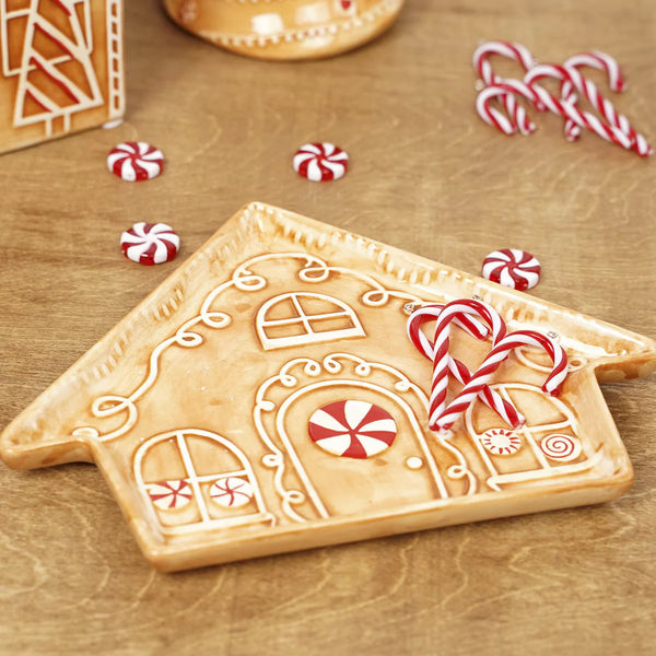 DOLOMITE GINGERBREAD HOUSE PLATE