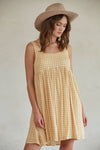 MY BETTER HALF DRESS MUSTARD IVORY