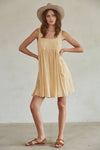 MY BETTER HALF DRESS MUSTARD IVORY