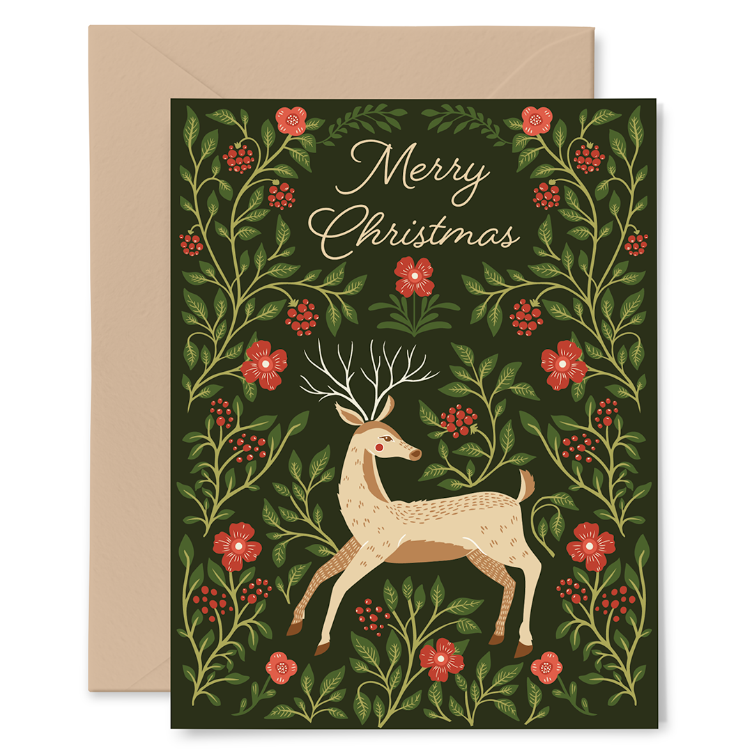DEER MERRY CHRISTMAS  GREETING CARD
