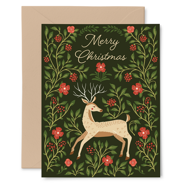 DEER MERRY CHRISTMAS  GREETING CARD