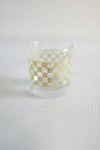 CHECKERED DRINKING GLASS