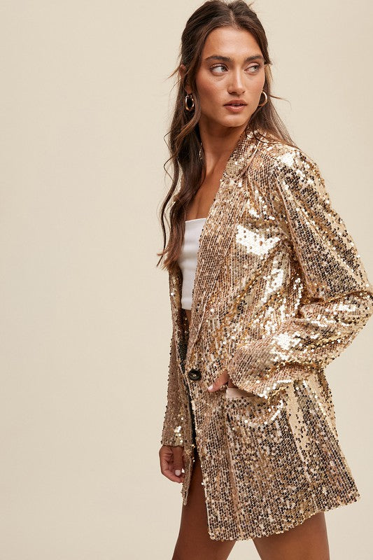 SALE-OVERSIZED PARTY SEQUIN BLAZER-SALE