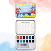 WATERCOLOR POCKET SET OF 12 WITH BRUSH - OCEAN COLORS