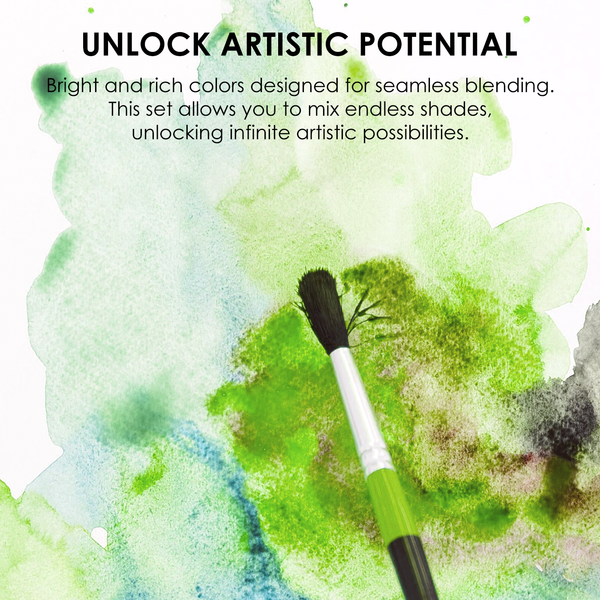 WATERCOLOR POCKET SET OF 12 WITH BRUSH - FOREST COLOR