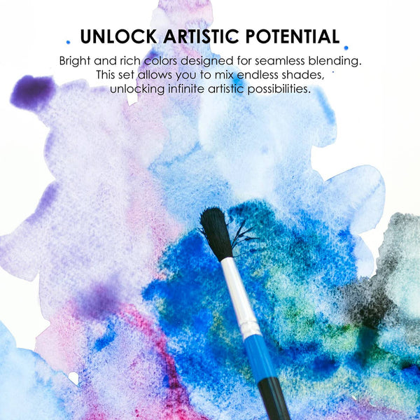 WATERCOLOR POCKET SET OF 12 WITH BRUSH - LANDSCAPE COLORS
