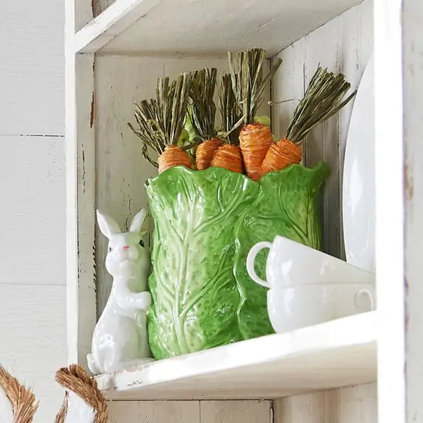 GREEN CABBAGE CONTAINER WITH BUNNY