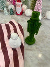 MEDIUM FLOCKED GREEN NUTCRACKER