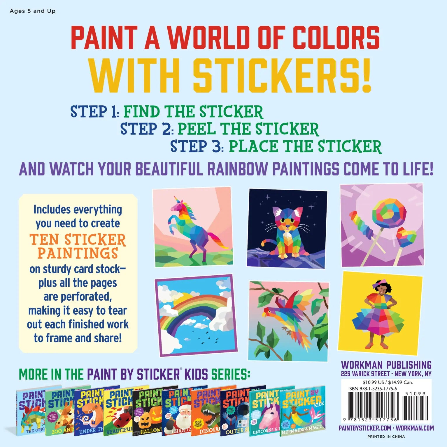 PAINT BY STICKER KIDS: RAINBOWS EVERYWHERE!