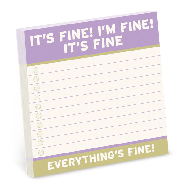 IT'S FINE LARGE STICKY NOTES (4x4IN)