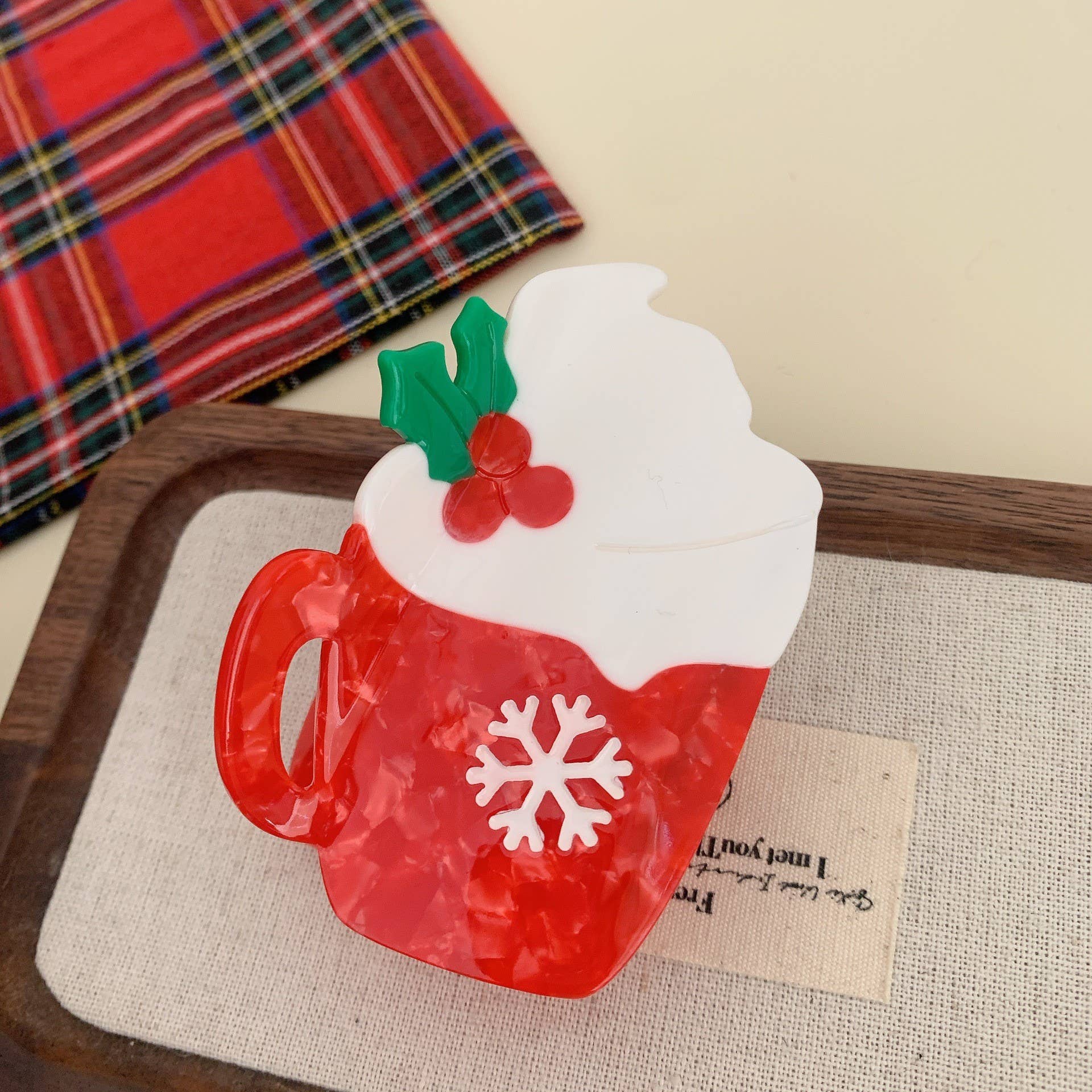 WINTER HOLIDAY HAIR CLAW CLIPS